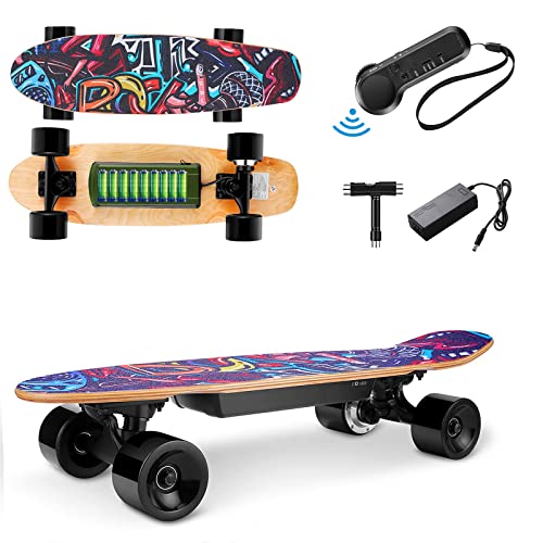 Elektro Skateboard mit Fernbedienung - 350W Elektrisch Skateboard mit 2200 mAh...