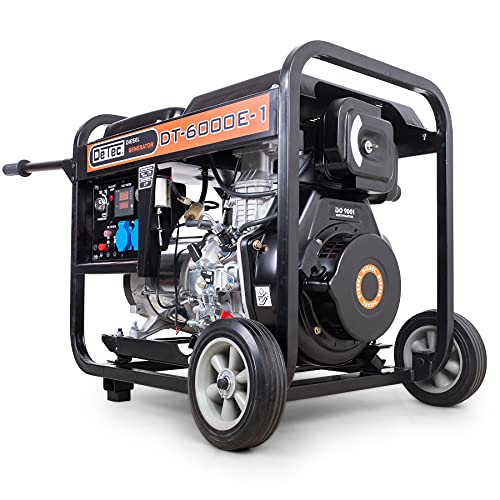 DeTec. DT-6000E-1 Diesel Generator | Stromerzeuger mit 5 kW 230 V |...