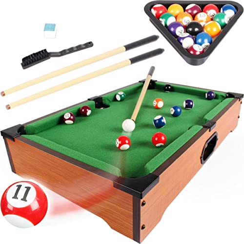 Stimo Mini Pool Billardtisch 50x31cm Tischbillard Set inklusive Zubehör Billard...