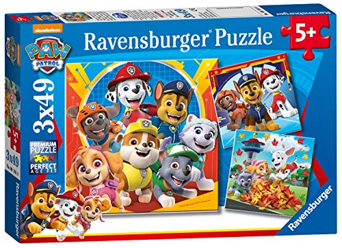 Ravensburger 5048 Paw Patrol 3 x 49 Teile Puzzle für Kinder ab 5 Jahren, 0