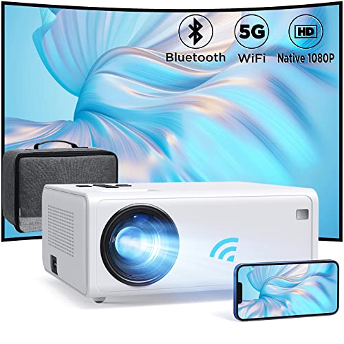 Beamer, Full HD 1080P 5G WiFi Bluetooth Beamer 8500 Lumen, 240'' Display 75%...