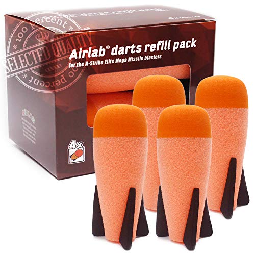 Airlab 4 Stück Raketen für N-Strike Eilte Mega Granaten Fortnite für Nerf,...