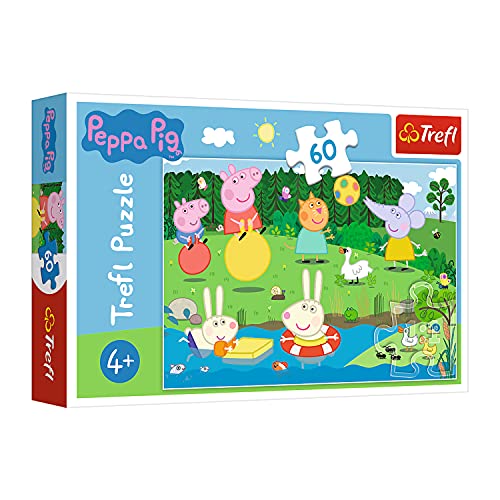 Trefl, Puzzle, Spielen im Sommer, Peppa Pig, 60 Teile, für Kinder ab 4 Jahren