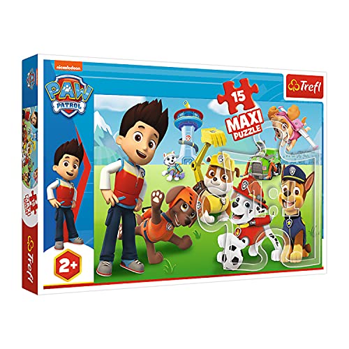 Trefl 14336 Lustige Hund Patrouille, PAW Patrol 15 Maxiteile, für Kinder ab 2...