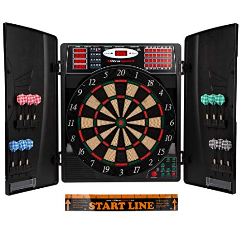 UItrasport elektronisches Dartboard mit Türen, Classic Dart für 16 Spieler,...