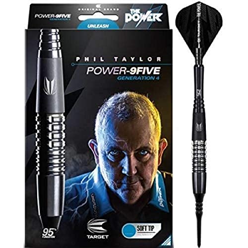 Target Darts Phil Taylor Power 9-Five 4. Generation 20G Wolfram Softdarts-Set...