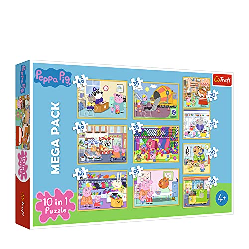 Trefl 90358 Wutz mit Freunden, 20 bis 48 Teilen, 10 Sets, für Kinder ab 4...