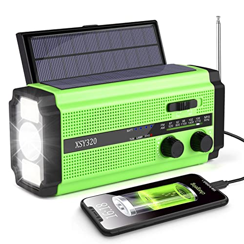 MILFECH Solar Radio, AM/FM Kurbelradio Tragbar Notfallradio mit 5000mAh...