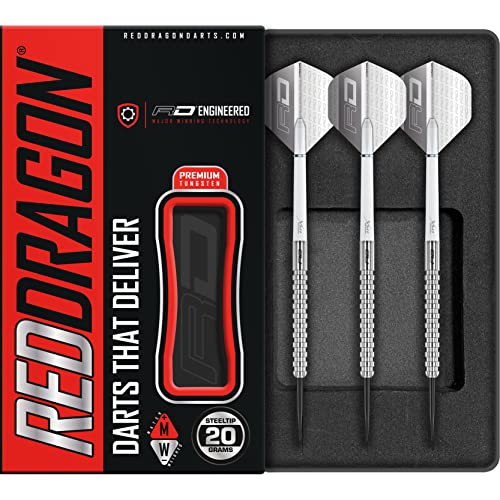 RED DRAGON Javelin Steel Dartpfeile 22 Gramm Profi Steeldarts Set, 3 x Steel...