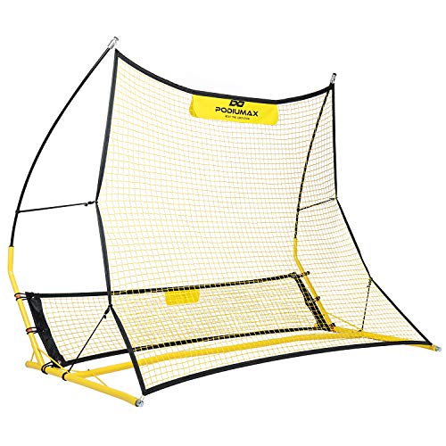 PodiuMax Tragbar Multi Fußball Rebounder-Netz Upgraded | 2 in 1 Kickback...