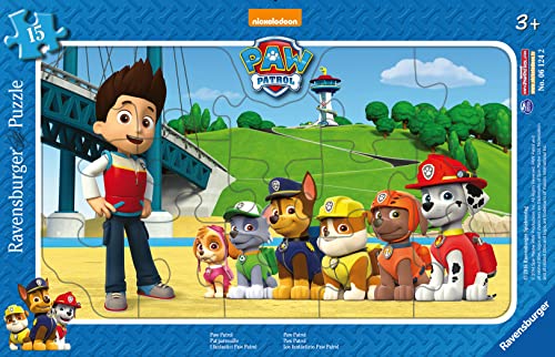 Ravensburger Kinderpuzzle - 06124 Paw Patrol - Rahmenpuzzle für Kinder ab 3...