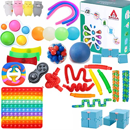 Fidgettoys Set mit Regenbogen Pop It Fidget Set Autismus Spielzeug pop it pop it...