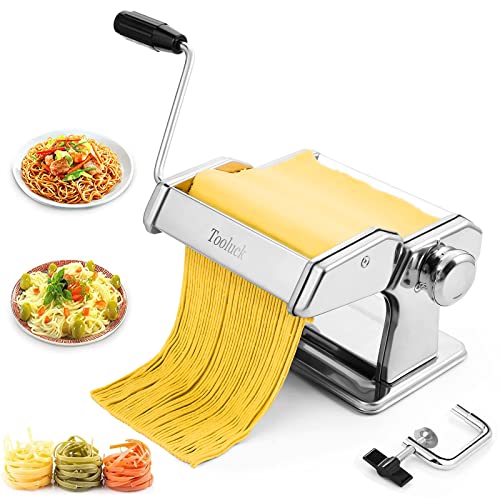 Nudelmaschine, Tooluck Nudelmaschine Manuell Pasta Maschine Mit 2 In 1...