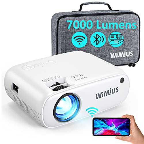 Mini Beamer WiFi Bluetooth, Full HD 7000 Lumen Heimkino Projektor Support 4K...