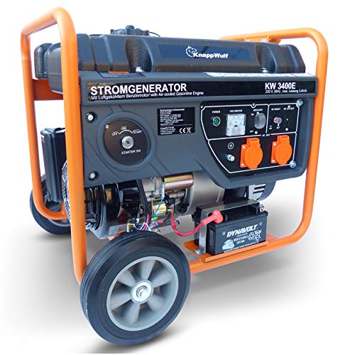 KnappWulf Generator Stromerzeuger KW3400 mit Elektro Starter 230V 1 Phase...