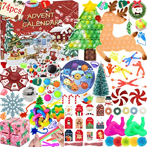 Tiktok Fidget Advent Calendar 2022 for Kids, Christmas Countdown Calendar 24...