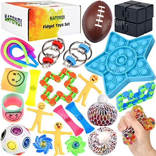 NATONDI Fidget Toys Set Box | 24 Stück Anti Stress Spielzeug und kleine...