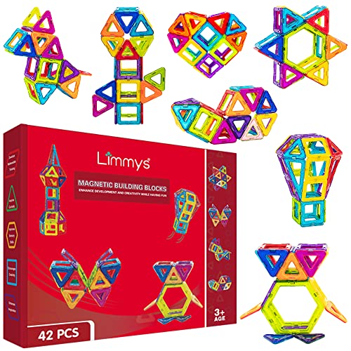 Limmys Magnetische Bausteine – Magnet Spielzeug Kinder ab 3 4 5 6 7 8 Jahre -...