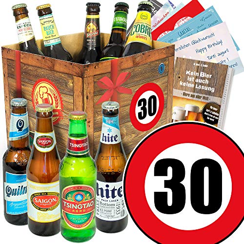 30. Geburtstag - Bier Set mit 9 Bieren der Welt - Bier Geschenke für Männer