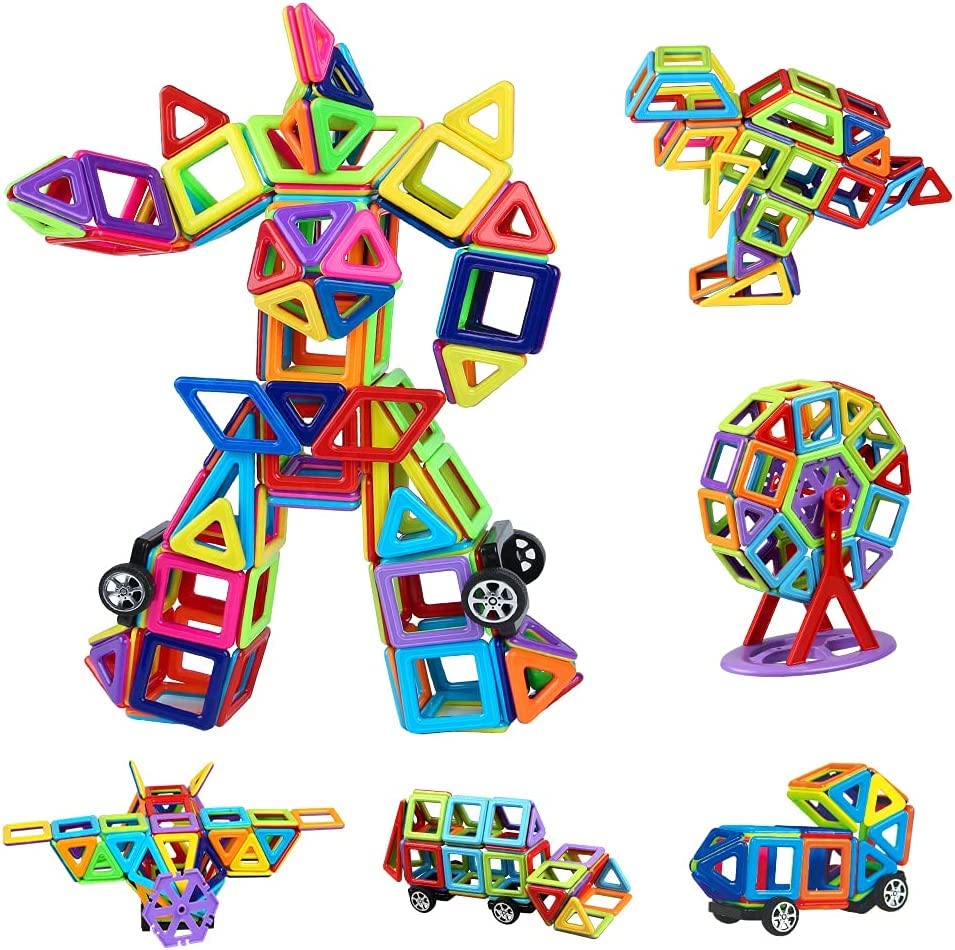 HappyGoo Magnetic Building Blocks, 109 Pieces, Magnetic Building Blocks,...